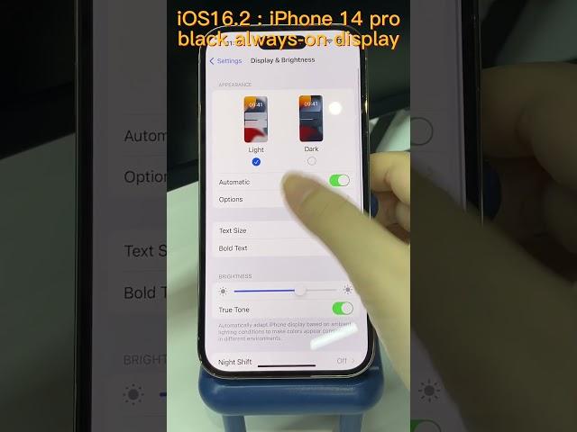 iOS 16.2 Completely black Always-on Display on iPhone 14 Pro#shorts