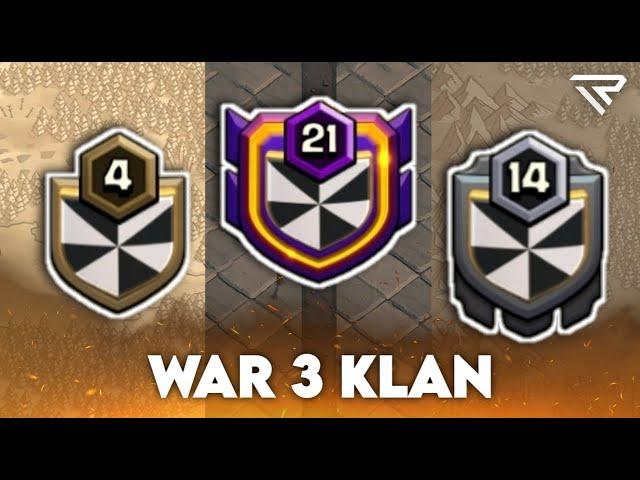  WAR 3 KLAN LAGI NIH!! - Clash of Clans Indonesia (Live-90)