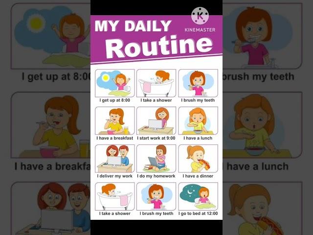 Daily routines for student-in english| daily activity #shorts #learnenglish