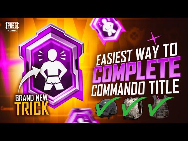 Brand New Trick For Glass Cannon Title | Easy Way To Get Commando Title |How To Get Commando Title