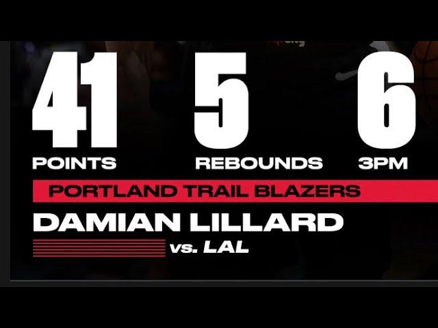 Damian Lillard 41 Points God Mode! Full Highlights