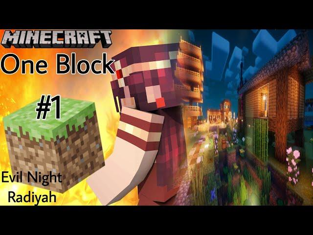 One Block Survival || Minecraft Pocket Edition 1.19 || Evil Night Radiyah