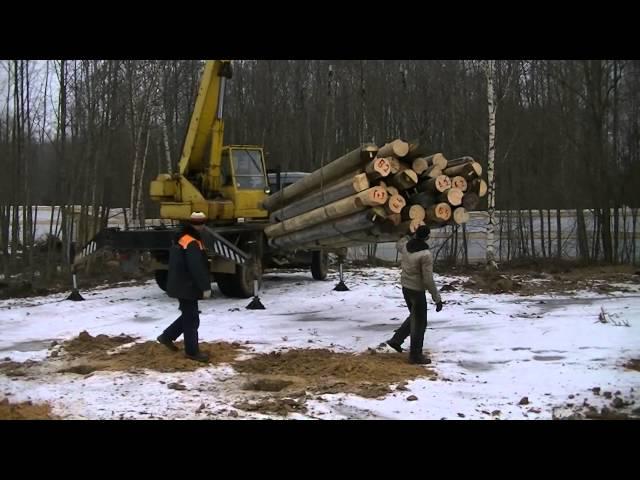 Dismantling and assembly of a felling. Transportation of a felling (houses, baths) manipulator.