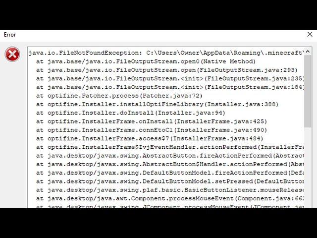 Fix OptiFine java.io.FileNotFoundException Install Error