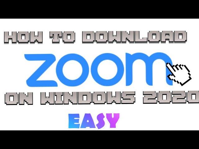 ZOOM download on windows 7,8,10