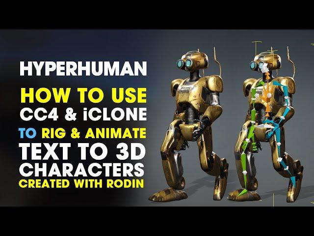 Text To 3D Animated Model  How to Use HyperHuman with CC4 & Accurig |  iClone