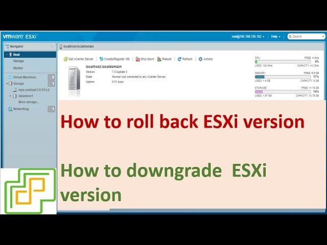 How to roll back ESXi version ? | How to downgrade ESXi version ? | How to roll back ESXi host ?