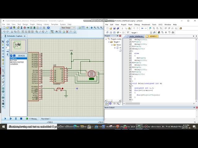 Simulation and development of embedded C program to rotate stepper motor in different direction