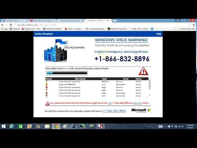 Remove Fake Microsoft Security Essentials Technical Support Scam