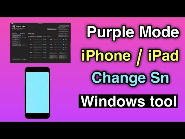 How to enter Purple mode and Change SN in Windows by MagicCFG