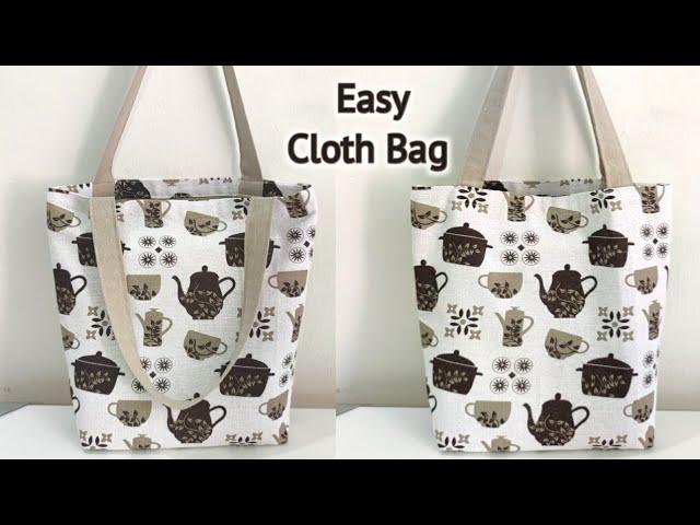 How to make a Tote bag with Lining | Perfect Tote bag sewing tutorial | Cloth bag making | DIY Bag