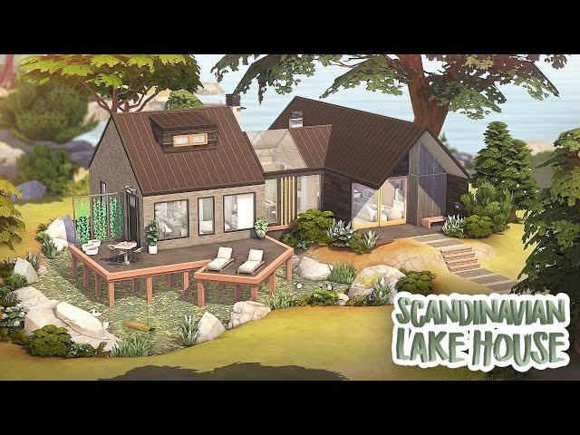 Scandinavian Lake House  | The Sims 4 Speed Build