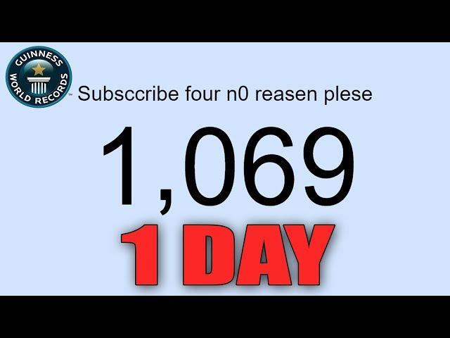 (WORLD RECORD) - Growing My YouTube Channel From 0 to 1000 Subscribers in 1 DAY