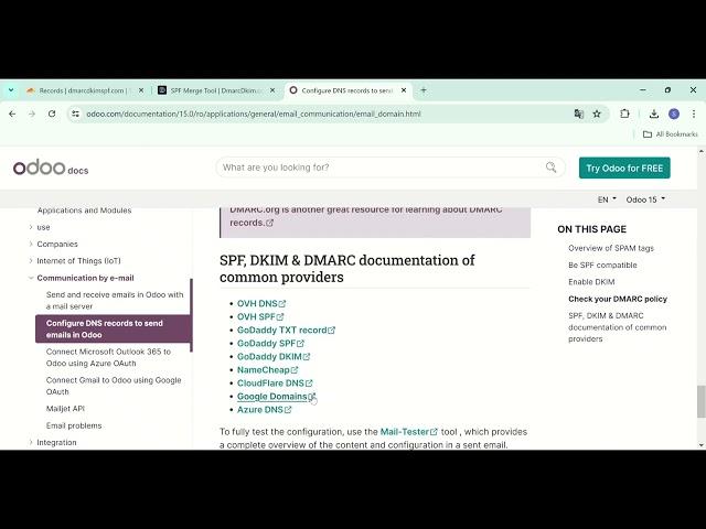 Odoo - Setup SPF, DKIM, DMARC Records | Domain Authentication Guide