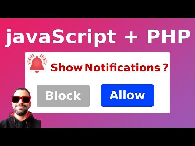 Send push notification using javaScript and PHP