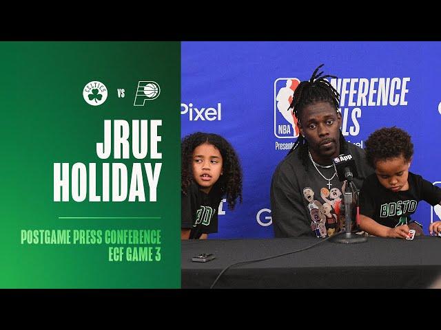 Jrue Holiday Postgame Press Conference | Eastern Conference Finals Game 3 vs. Indiana Pacers