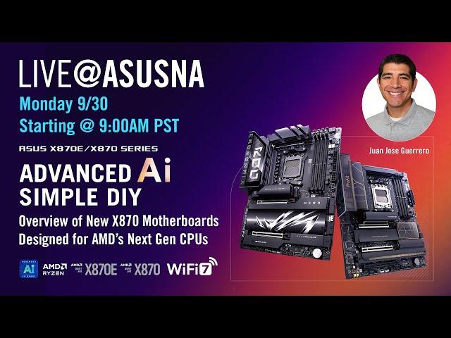 ASUS X870E / X870 Full Motherboard Series Overview & Demo Live Stream