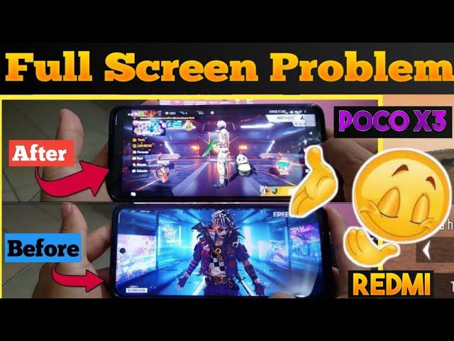 How To Solve Full Screen Problem In Free Fire | Free Fire Full Screen Problem in POCO REDMI Solve