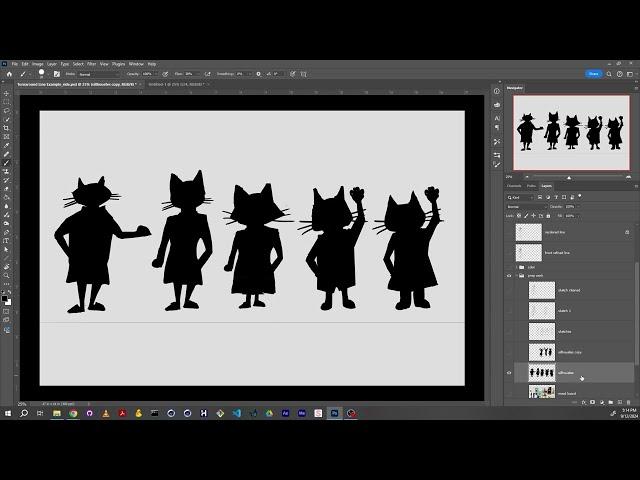 Character Design Turnaround Part II - Mood Board and Silhouettes (Photoshop)