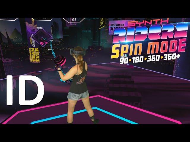 Synth Riders || Spin Mode! "ID" by Reflekt & Ben Lepper (Expert) First Attempt || Mixed Reality