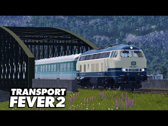 Transport Fever 2 River Ridge Mountains | Folge 28 | Baureihe 218 auf der Dieselstrecke