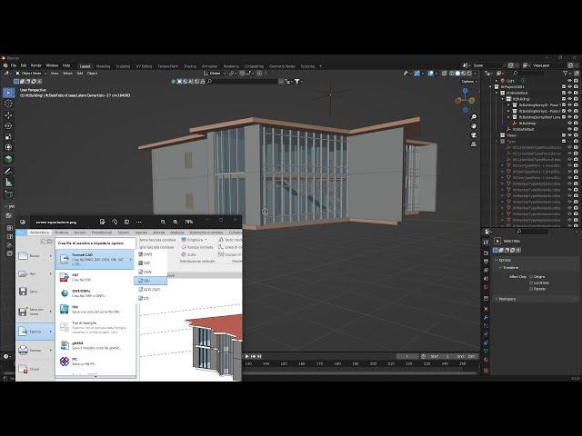 Videoguide - How to Import CAD and BIM 3D Models in Blender With DXF, FBX, OBJ, IFC Formats