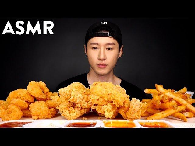 ASMR POPEYES Chicken Tenders & Popcorn Shrimp Mukbang (No Talking) EATING SOUNDS | Zach Choi ASMR