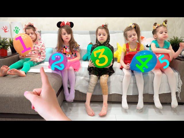 Eva teaches numbers with her mom