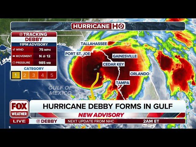 Hurricane Debby Forms In The Gulf Of Mexico Ahead Of Florida Landfall