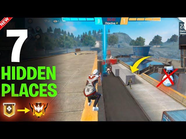 TOP 7 CS RANK HIDDEN PLACES IN BERMUNDA MAP || CS RANK TIPS AND TRICKS IN FREE FIRE || CS RANK PUSH