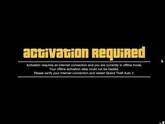 Grand Theft Auto V GTA V Activation Required Fix (