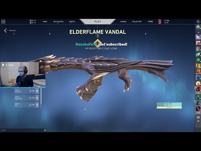 SEN ShahZaM reacts to buying Elderflame Vandal (Valorant Bundle)