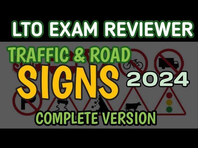 2024 LTO TRAFFIC AND ROAD SIGNS EXAM REVIEWER TAGALOG FULL VERSION