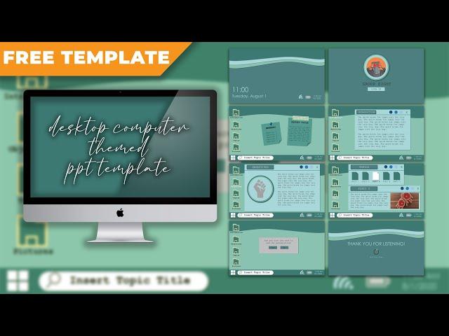 How to Make Desktop Computer Themed Powerpoint Template [ FREE TEMPLATE ]