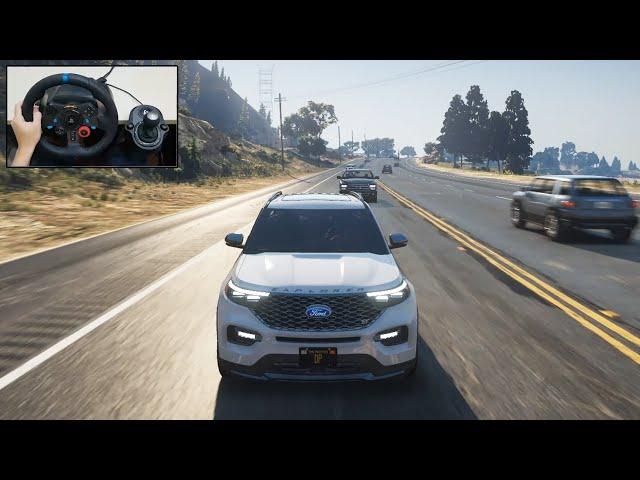 2020 Ford Explorer ST - GTA 5 with Steering Wheel - Logitech G29 Gameplay