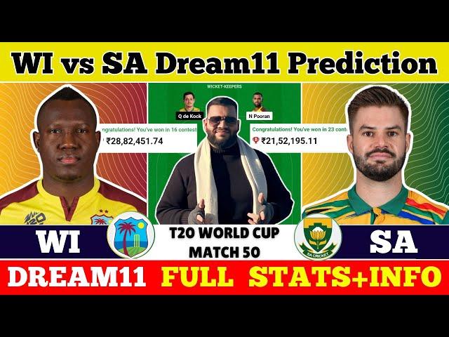 WI vs SA Dream11 Prediction|WI vs SA Dream11|WI vs SA Dream11 Team|