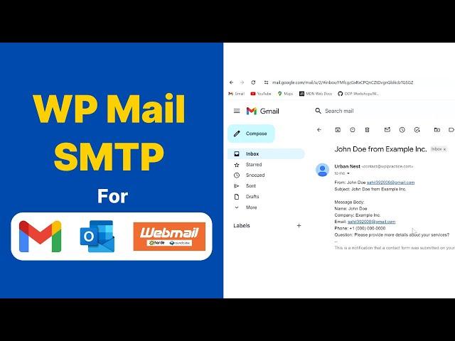 Setup WP Mail SMTP for Contact Form for Gmail, Outlook & Webmail