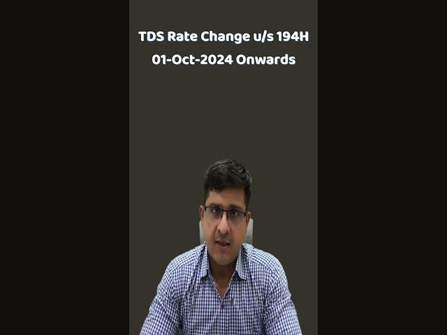 194H TDS on Commission Rate Change by FA 2024 #tds