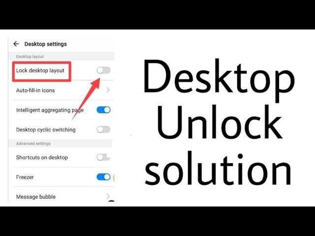 How to make ,Desktop Ediring locked. "Unlock in Desktop Setting's". Android