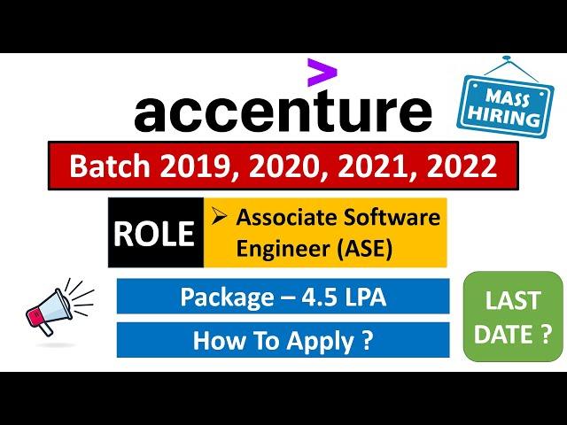 Accenture Off Campus Drive 2022 | 2021 | 2020 |2019 | Registration Process| NO Criteria| Mass Hiring