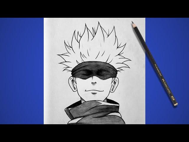 How To Draw Satoru Gojo Easy Step By Step | Satoru Gojo Drawing | Jujutsu Kaisen