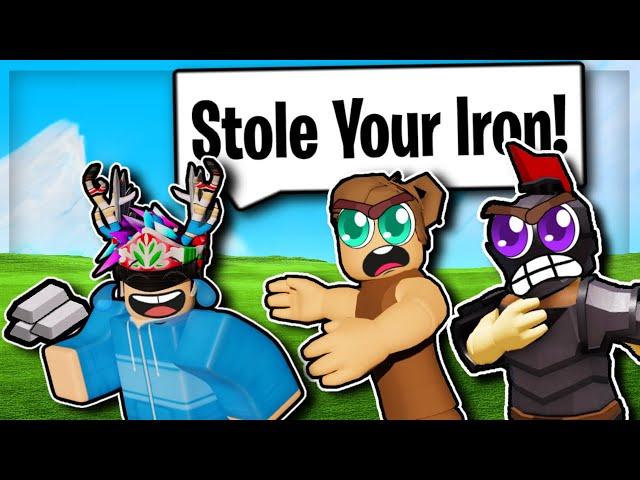 This TOXIC clan HOGGED the IRON. So I STOLE IT! (Roblox Survival Game)