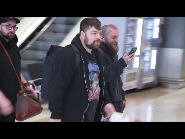 Teddy swims at sydney airport