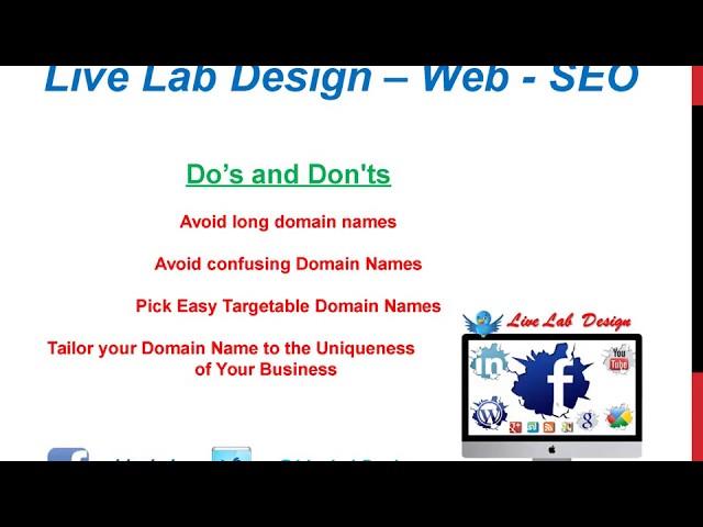 Webdesign - How To Choose Your Website Domain - Live Lab Search Engine Optimization