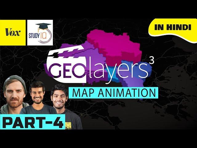 How to Create Map Animation like Dhruv Rathee | Vox | Johnny Harris in Geo Layers 3  Part 4 | EZEdit