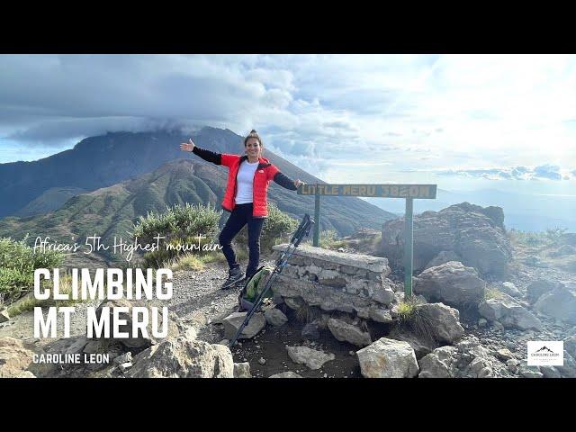 Summiting Mount Meru (4,566m) in Tanzania with ‪@CarolineLeon‬‬‬‬‬