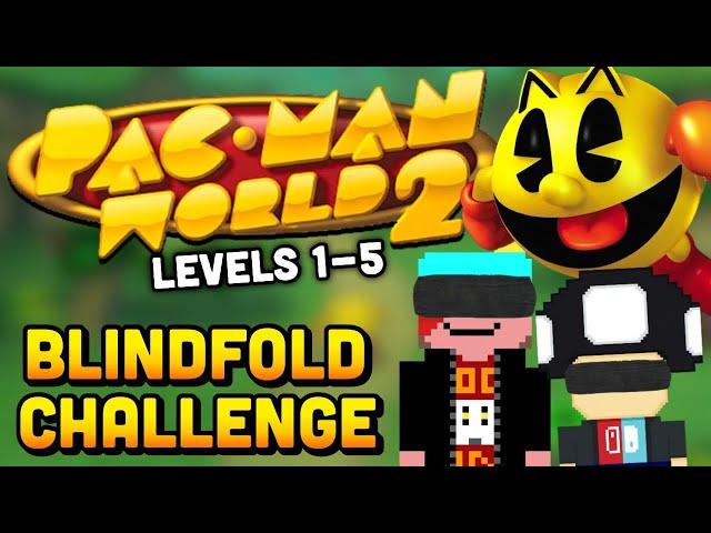 Falling into death pits: The game | Pacman world 2 (BLINDFOLDED) w/ @n1n10doboy