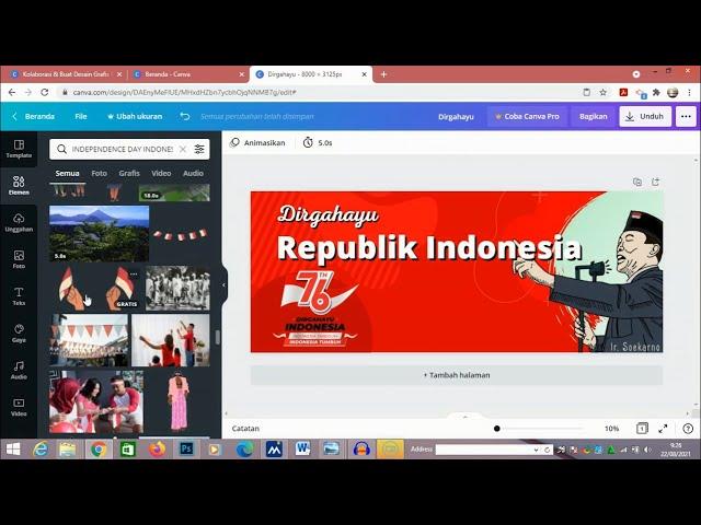 DESIGN SPANDUK MUDAH DENGAN CANVA HANYA 30 MENIT SIAP CETAK