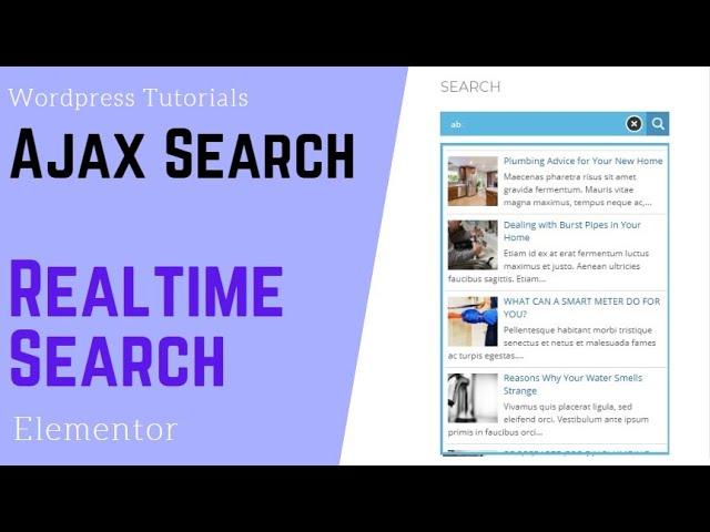 How to add ajax search or Realtime Search in wordpress website