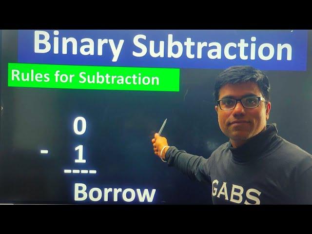 Binary Number Subtraction Rules | Binary Number Subtraction Examples